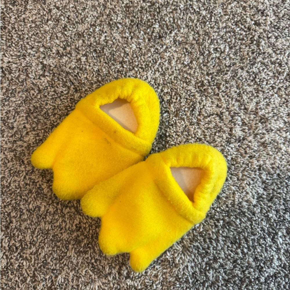 Yellow Plush Slippers